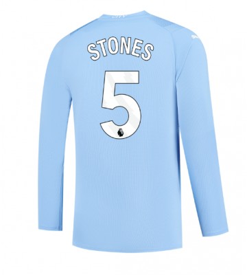 Manchester City John Stones #5 Domácí Dres 2023-24 Dlouhým Rukávem
