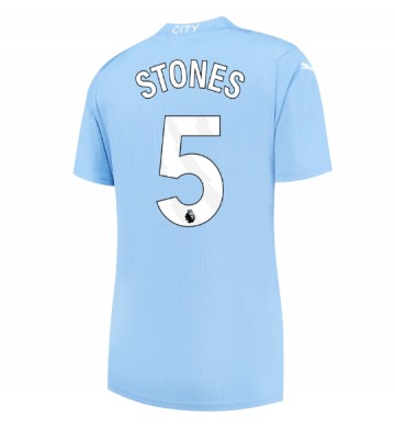 Manchester City John Stones #5 Domácí Dres pro Dámy 2023-24 Krátkým Rukávem