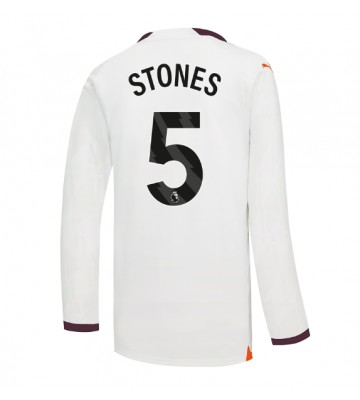 Manchester City John Stones #5 Venkovní Dres 2023-24 Dlouhým Rukávem