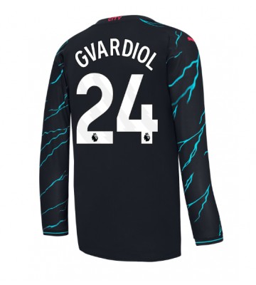 Manchester City Josko Gvardiol #24 Alternativní Dres 2023-24 Dlouhým Rukávem
