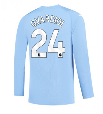 Manchester City Josko Gvardiol #24 Domácí Dres 2023-24 Dlouhým Rukávem