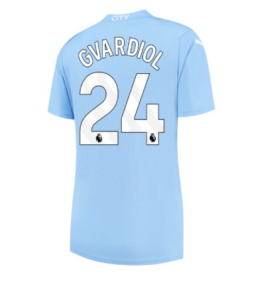 Manchester City Josko Gvardiol #24 Domácí Dres pro Dámy 2023-24 Krátkým Rukávem