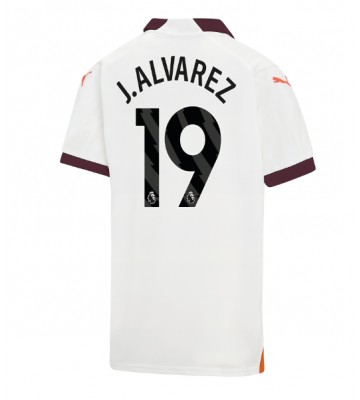 Manchester City Julian Alvarez #19 Venkovní Dres 2023-24 Krátkým Rukávem