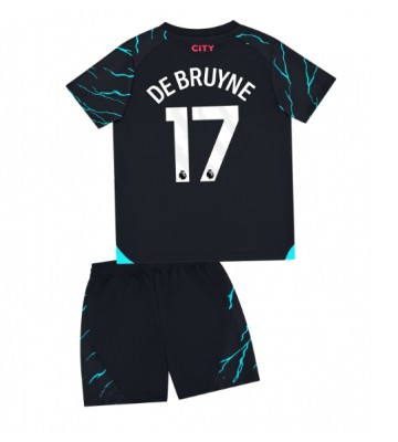 Manchester City Kevin De Bruyne #17 Alternativní dres komplet pro Děti 2023-24 Krátkým Rukávem (+ Krátké kalhoty)