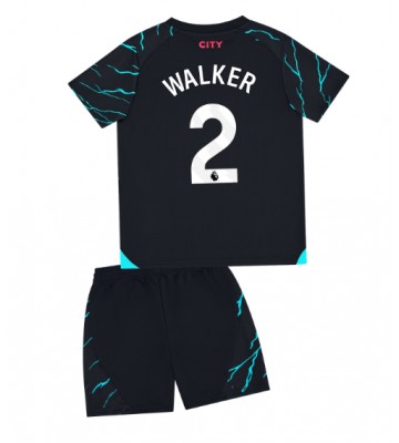Manchester City Kyle Walker #2 Alternativní dres komplet pro Děti 2023-24 Krátkým Rukávem (+ Krátké kalhoty)
