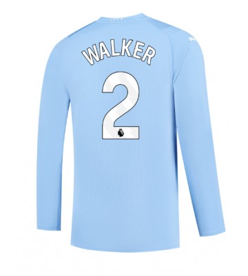 Manchester City Kyle Walker #2 Domácí Dres 2023-24 Dlouhým Rukávem