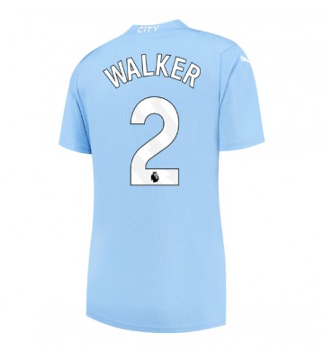 Manchester City Kyle Walker #2 Domácí Dres pro Dámy 2023-24 Krátkým Rukávem