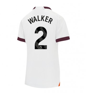 Manchester City Kyle Walker #2 Venkovní Dres pro Dámy 2023-24 Krátkým Rukávem