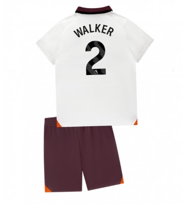 Manchester City Kyle Walker #2 Venkovní dres komplet pro Děti 2023-24 Krátkým Rukávem (+ Krátké kalhoty)
