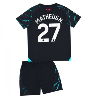 Manchester City Matheus Nunes #27 Alternativní dres komplet pro Děti 2023-24 Krátkým Rukávem (+ Krátké kalhoty)