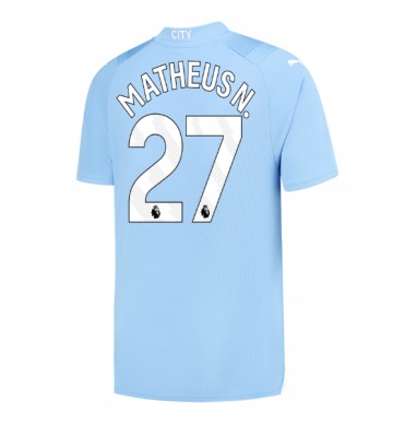 Manchester City Matheus Nunes #27 Domácí Dres 2023-24 Krátkým Rukávem