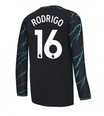 Manchester City Rodri Hernandez #16 Alternativní Dres 2023-24 Dlouhým Rukávem
