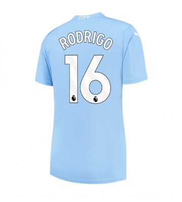 Manchester City Rodri Hernandez #16 Domácí Dres pro Dámy 2023-24 Krátkým Rukávem