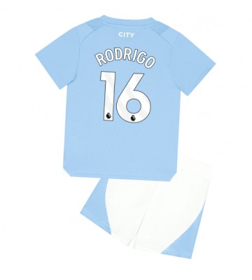 Manchester City Rodri Hernandez #16 Domácí dres komplet pro Děti 2023-24 Krátkým Rukávem (+ Krátké kalhoty)