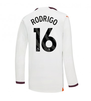 Manchester City Rodri Hernandez #16 Venkovní Dres 2023-24 Dlouhým Rukávem