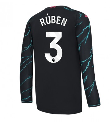 Manchester City Ruben Dias #3 Alternativní Dres 2023-24 Dlouhým Rukávem