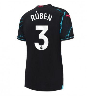 Manchester City Ruben Dias #3 Alternativní Dres pro Dámy 2023-24 Krátkým Rukávem