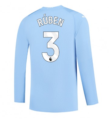 Manchester City Ruben Dias #3 Domácí Dres 2023-24 Dlouhým Rukávem