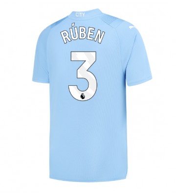 Manchester City Ruben Dias #3 Domácí Dres 2023-24 Krátkým Rukávem