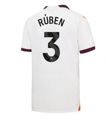 Manchester City Ruben Dias #3 Venkovní Dres 2023-24 Krátkým Rukávem