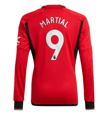 Manchester United Anthony Martial #9 Domácí Dres 2023-24 Dlouhým Rukávem