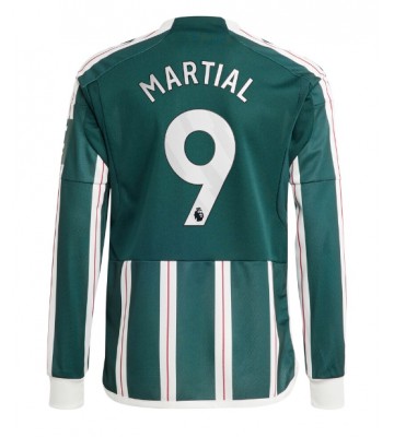 Manchester United Anthony Martial #9 Venkovní Dres 2023-24 Dlouhým Rukávem