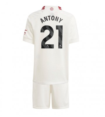 Manchester United Antony #21 Alternativní dres komplet pro Děti 2023-24 Krátkým Rukávem (+ Krátké kalhoty)