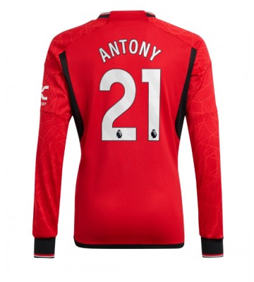 Manchester United Antony #21 Domácí Dres 2023-24 Dlouhým Rukávem