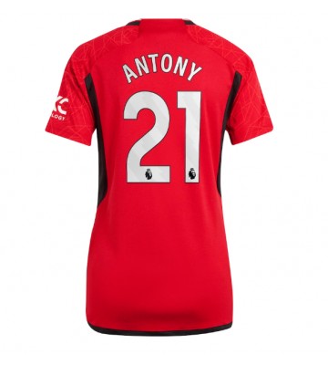 Manchester United Antony #21 Domácí Dres pro Dámy 2023-24 Krátkým Rukávem