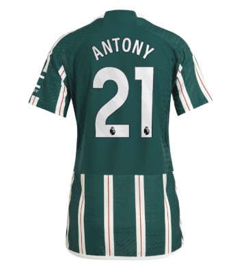 Manchester United Antony #21 Venkovní Dres pro Dámy 2023-24 Krátkým Rukávem