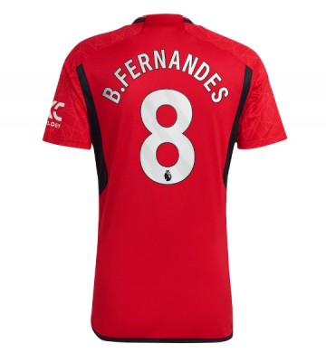Manchester United Bruno Fernandes #8 Domácí Dres 2023-24 Krátkým Rukávem