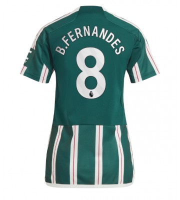 Manchester United Bruno Fernandes #8 Venkovní Dres pro Dámy 2023-24 Krátkým Rukávem