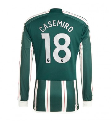 Manchester United Casemiro #18 Venkovní Dres 2023-24 Dlouhým Rukávem