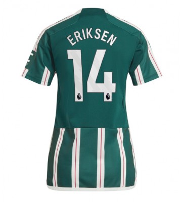 Manchester United Christian Eriksen #14 Venkovní Dres pro Dámy 2023-24 Krátkým Rukávem