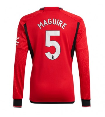 Manchester United Harry Maguire #5 Domácí Dres 2023-24 Dlouhým Rukávem