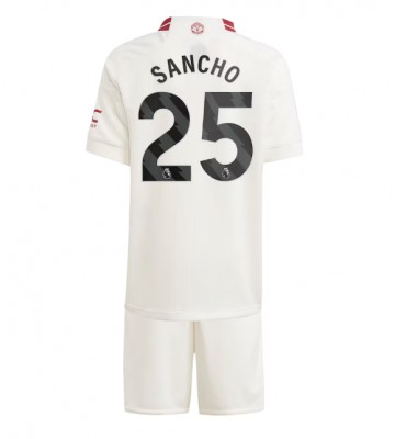 Manchester United Jadon Sancho #25 Alternativní dres komplet pro Děti 2023-24 Krátkým Rukávem (+ Krátké kalhoty)