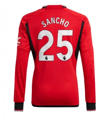 Manchester United Jadon Sancho #25 Domácí Dres 2023-24 Dlouhým Rukávem