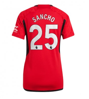 Manchester United Jadon Sancho #25 Domácí Dres pro Dámy 2023-24 Krátkým Rukávem