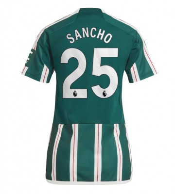 Manchester United Jadon Sancho #25 Venkovní Dres pro Dámy 2023-24 Krátkým Rukávem