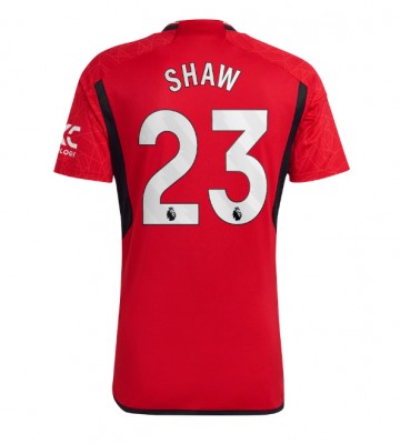 Manchester United Luke Shaw #23 Domácí Dres 2023-24 Krátkým Rukávem