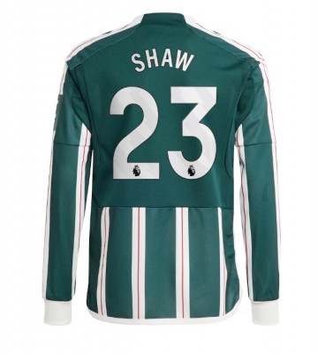 Manchester United Luke Shaw #23 Venkovní Dres 2023-24 Dlouhým Rukávem