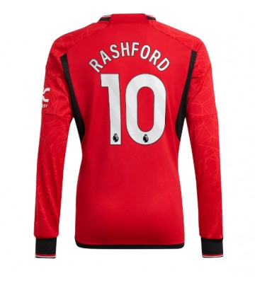 Manchester United Marcus Rashford #10 Domácí Dres 2023-24 Dlouhým Rukávem