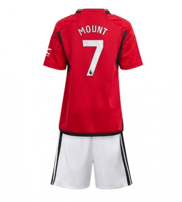 Manchester United Mason Mount #7 Domácí dres komplet pro Děti 2023-24 Krátkým Rukávem (+ Krátké kalhoty)