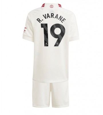 Manchester United Raphael Varane #19 Alternativní dres komplet pro Děti 2023-24 Krátkým Rukávem (+ Krátké kalhoty)