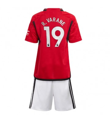 Manchester United Raphael Varane #19 Domácí dres komplet pro Děti 2023-24 Krátkým Rukávem (+ Krátké kalhoty)