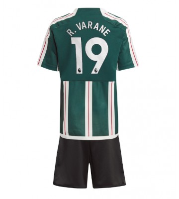 Manchester United Raphael Varane #19 Venkovní dres komplet pro Děti 2023-24 Krátkým Rukávem (+ Krátké kalhoty)