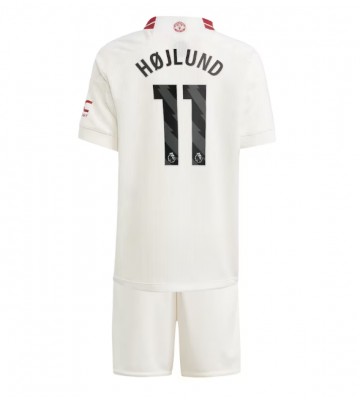 Manchester United Rasmus Hojlund #11 Alternativní dres komplet pro Děti 2023-24 Krátkým Rukávem (+ Krátké kalhoty)