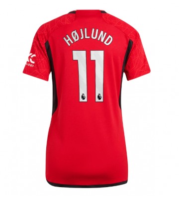 Manchester United Rasmus Hojlund #11 Domácí Dres pro Dámy 2023-24 Krátkým Rukávem