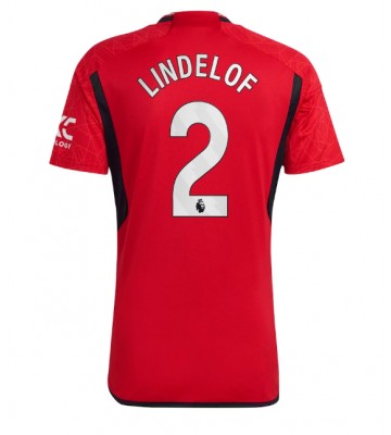 Manchester United Victor Lindelof #2 Domácí Dres 2023-24 Krátkým Rukávem