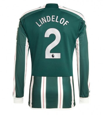 Manchester United Victor Lindelof #2 Venkovní Dres 2023-24 Dlouhým Rukávem